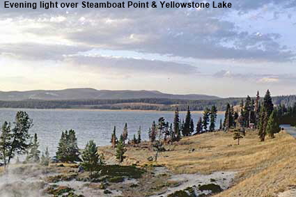  Steamboat Point & Yellowstone Lake in evening, Yellowstone National Park, WY, USA