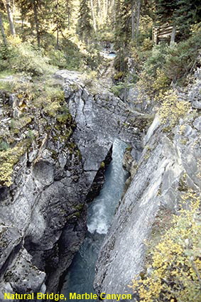 Natural Bridge, Marble Canyon, Kootenay National Park, BC, Canada