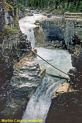  Waterfall, Marble Canyon, Kootenay National Park, BC, Canada