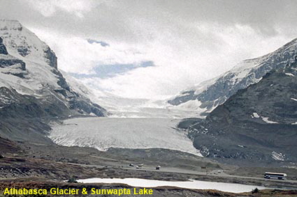 Athabasca Glacier & Sunwapta Lake, Jasper National Park, Alberta, Canada Athabasca Glacier & Sunwapta Lake, Jasper National Park, Alberta, Canada