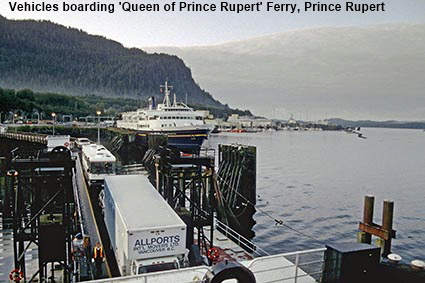 Vehicles boarding 'Queen of Price Rupert' Inside Passage Ferry, Prince Rupert, BC, Canada Vehicles boarding 'Queen of Price Rupert' Inside Passage Ferry, Prince Rupert, BC, Canada