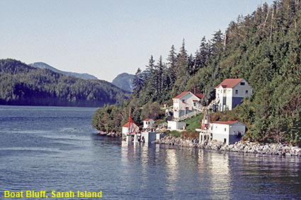 Boat Bluff, Sarah Island, Inside Passage, from 'Queen of Prince Rupert' ferry, BC, Canada Boat Bluff, Sarah Island, Inside Passage, from 'Queen of Prince Rupert' ferry, BC, Canada