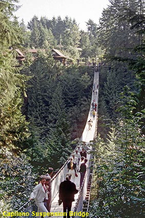  Capilano Suspension Bridge from western side, near Vancouver, BC, Canada