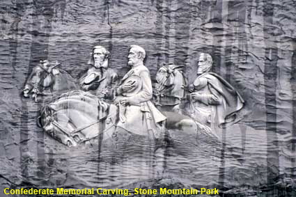 Confederate Memorial Carving, Stone Mountain Park, Georgia , USA
