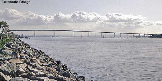  Coronado bridge from Seaport Village, San Diego, CA, USA