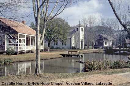  Castille Home & New Hope Chapel, Acadian Village, Lafayette, LA, USA