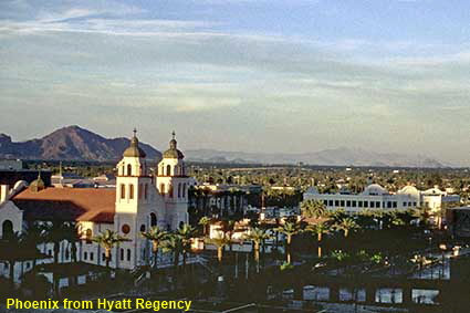  View across downtown from Hyatt Regency, Phoenix, AZ, USA