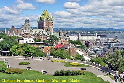 Chateau Frontenac, Qu�bec City, from Citadel, Quebec, Canada