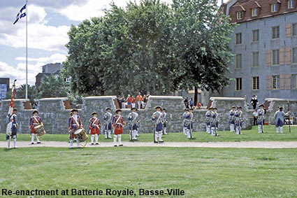 Re-enactment at Royal Battery, Lower Town, Qu�bec City, Qu�bec, Canada