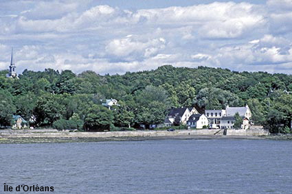 Île d'Orléans from MV Louis Jolliet, Québec, Canada Île d'Orléans from MV Louis Jolliet, Québec, Canada