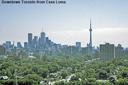 Downtown Toronto from Casa Loma, Toronto, Ontario, Canada Downtown Toronto from Casa Loma, Toronto, Ontario, Canada