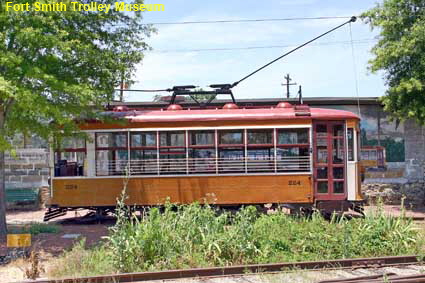 Preserved Fort Smith Trolley, Fort Smith Trolley Museum, AR, USA