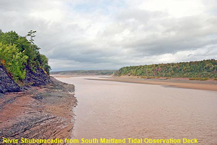  River Shubenacadie from South Maitland Tidal Observation Deck, NS, Canada