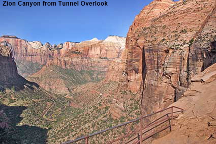  Zion Canyon from Tunnel Overlook, UT, USA