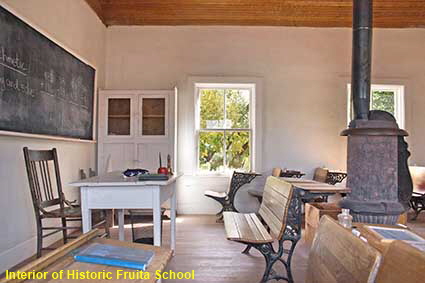 Interior of Historic Fruita School, Capitol Reef National Park, UT, USA Interior of Historic Fruita School, Capitol Reef National Park, UT, USA
