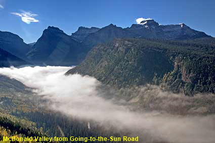 McDonald Valley from Going-to-the-Sun Road, Glacier National Park, MT, USA McDonald Valley from Going-to-the-Sun Road, Glacier National Park, MT, USA