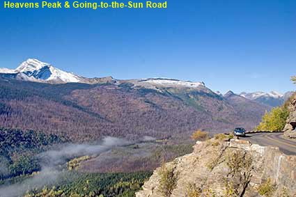 Heavens Peak and Going-to-the-Sun Road, Glacier National Park, MT, USA Heavens Peak and Going-to-the-Sun Road, Glacier National Park, MT, USA