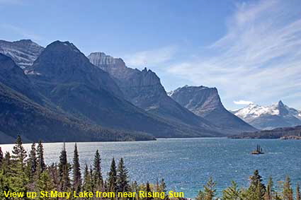 St Mary Lake from near Rising Sun, Glacier National Park, MT, USA St Mary Lake from near Rising Sun, Glacier National Park, MT, USA