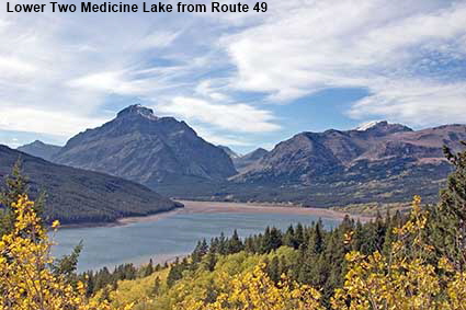 Lower Two Medicine Lake, Glacier National Park from Route 49, MT, USA Lower Two Medicine Lake, Glacier National Park from Route 49, MT, USA
