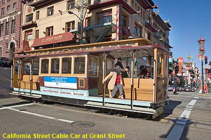 California Street Cable Car at Grant Street, San Francisco, CA, USA California Street Cable Car at Grant Street, San Francisco, CA, USA