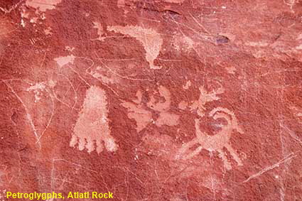  Petroglygphs, Atlatl Rock, Valley of Fire State Park, NV, USA