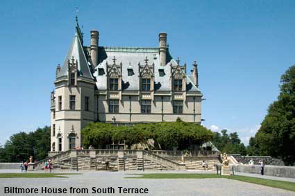 Biltmore House from South Terrace, Asheville, NC, USA Biltmore House from South Terrace, Asheville, NC, USA