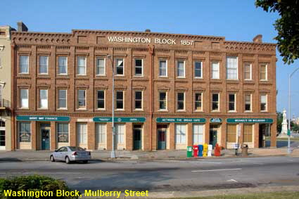 Washington Block (1857), Mulberry Street, Macon, GA, USA Washington Block (1857), Mulberry Street, Macon, GA, USA