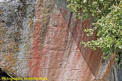 Pictographs, Hospital Rock, Sequoia National Park, CA, USA Pictographs, Hospital Rock, Sequoia National Park, CA, USA