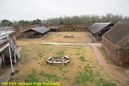  Old Fort Jackson from ramparts, Savannah, GA, USA