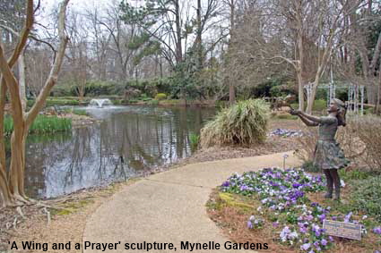 'A Wing and a Prayer' sculpture, Mynelle Gardens, Jackson, MS, USA 'A Wing and a Prayer' sculpture, Mynelle Gardens, Jackson, MS, USA