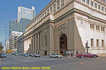 Union Station from Clinton Street, Chicago, IL, USA Union Station from Clinton Street, Chicago, IL, USA