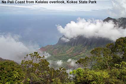 Na Pali Coast from Kalalau overlook, Kokee State Park, Kauai, HI, USA Na Pali Coast from Kalalau overlook, Kokee State Park, Kauai, HI, USA