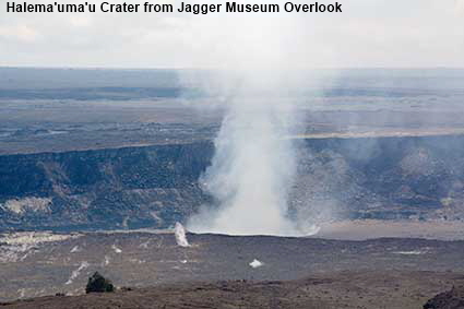 Halema'uma'u Crater from Jagger Museum Overlook, Hawaii Volcanoes NP, Hawaii , HI, USA Halema'uma'u Crater from Jagger Museum Overlook, Hawaii Volcanoes NP, Hawaii , HI, USA