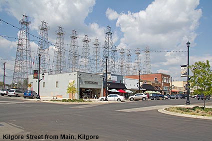 Kilgore Street from Main, Kilgore, TX, USA