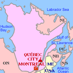 Quebec Minimap Quebec Minimap